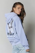 Colourful Rebel Eagle Flower Hoodie  Paars Dames - Oversized Fit - Polyester - M