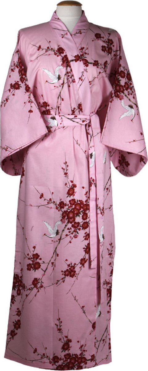 DongDong - Originele Japanse kimono - Katoen - Kersenbloesem - L/XL