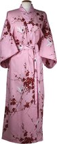 DongDong - Originele Japanse kimono - Katoen - Kersenbloesem motief - Roze - L/XL