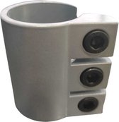stuurklem 5 x 3,5 x 4 cm junior staal grijs 4-delig