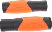 handvat 215 Comfort rubber 120 mm oranje/zwart per set