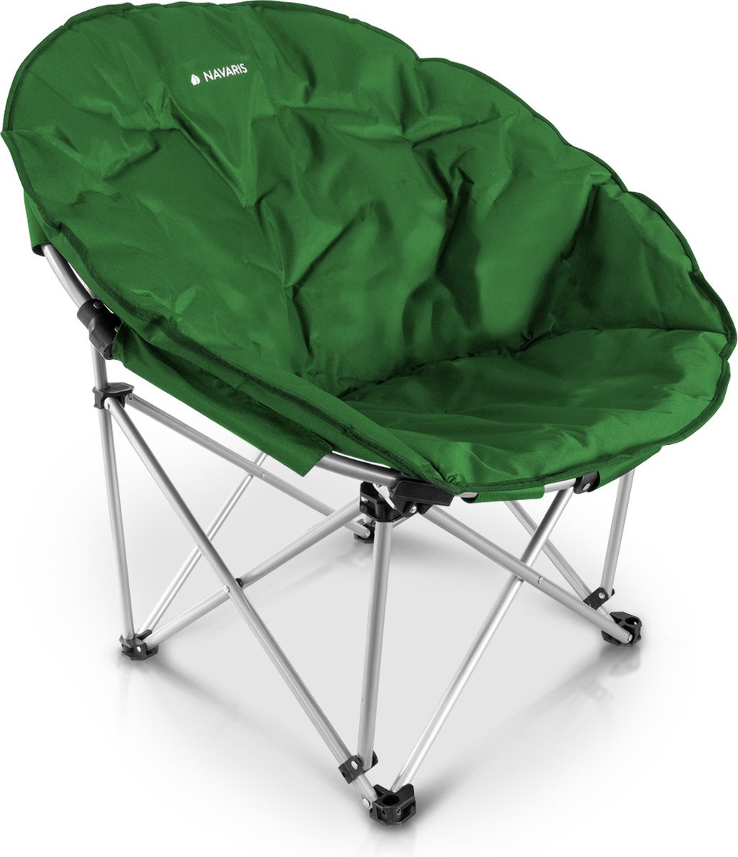 Navaris klapstoel met draagtas - Campingstoel - Draagbare stoel voor kamperen, festivals en vissen - Strandstoel - Inklapbaar - Donkergroen