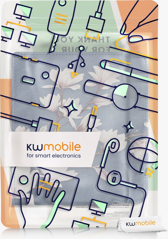 kwmobile Étui pour liseuse électronique Compatible avec Kobo Libra 2 - Étui  Housse Protection Taupe-Blanc-Bleu-Gris