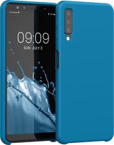 kwmobile telefoonhoesje geschikt voor Samsung Galaxy A7 (2018) - Hoesje met siliconen coating - Smartphone case in Caribisch blauw