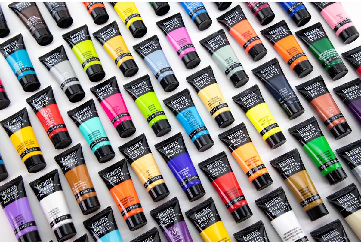Liquitex 3699401 Basics Acrylverf Set – 72 x 22 ml Tubes | Kunstenaars Acrylverf | Middelmatige Viscositeit | Lichtechte Kleuren voor Schilderen, Canvas & Hobby — afbeelding 5