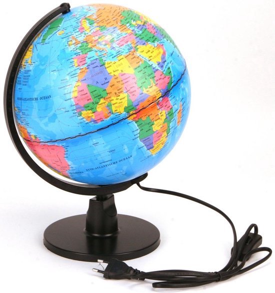 Wereldbol - led verlichting - 15.5 cm - Inclusief usb - Voor de woonkamer - Slaapkamer van Out of the Blue — afbeelding 2