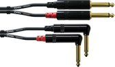 Cordial CFU 3 PR Dubbele jack kabel 3 m - Audiokabel