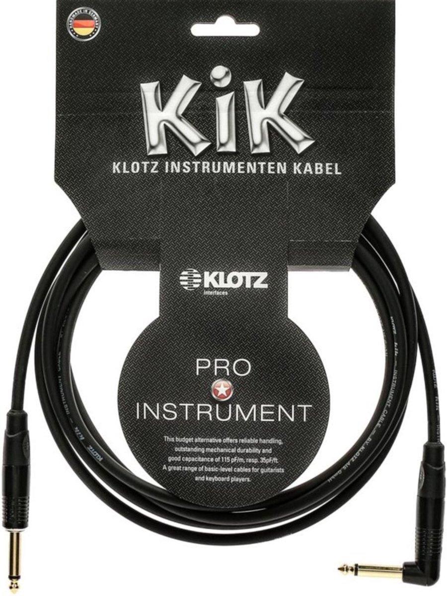 Klotz KIKKG4.5PRSW instrumentkabel 4,5 m - Kabel voor instrumenten