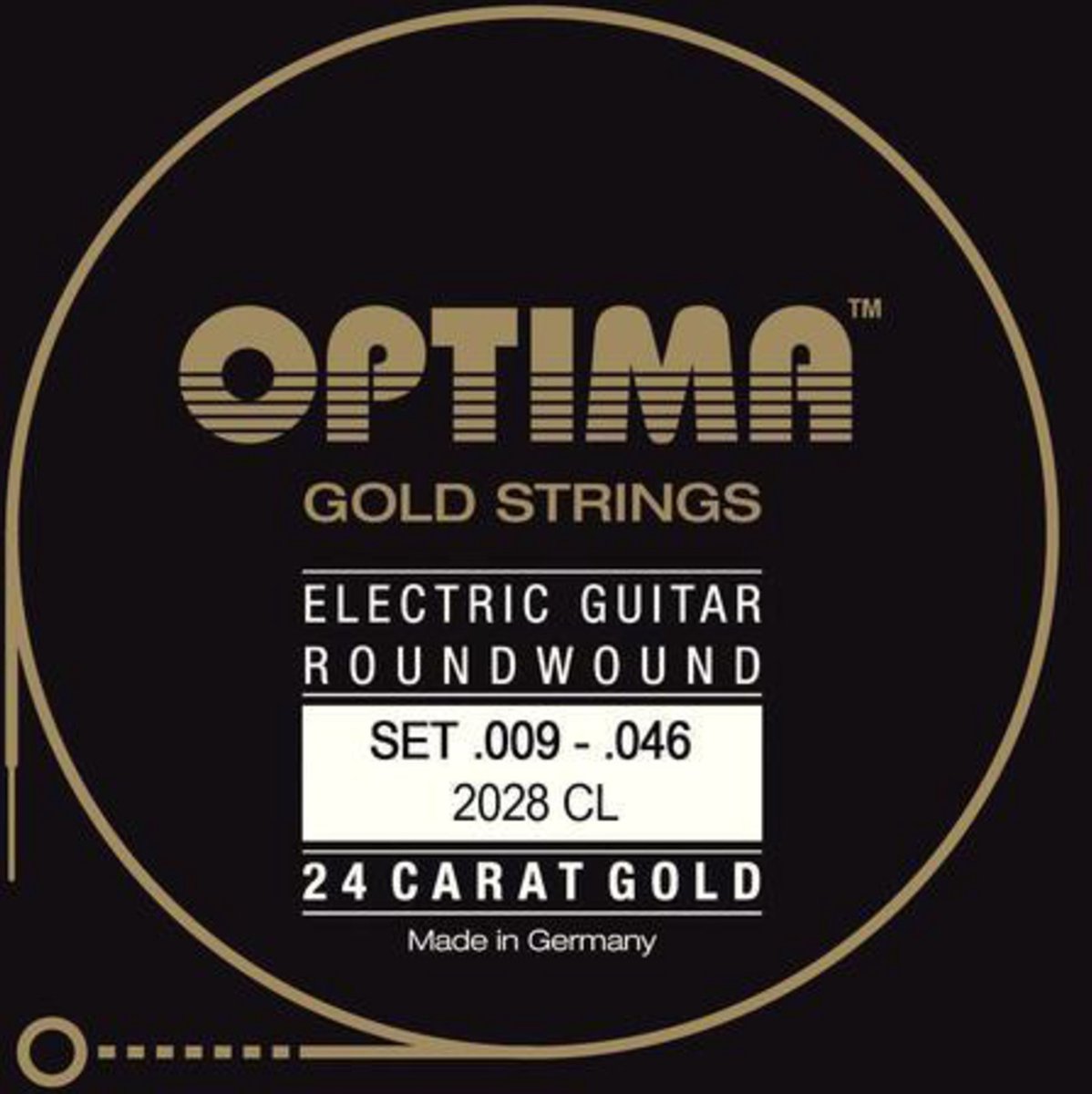 Optima E-Git.snaren,09-46,goudStrings Custom Light 2028CL - Elektrische gitaarsnaren