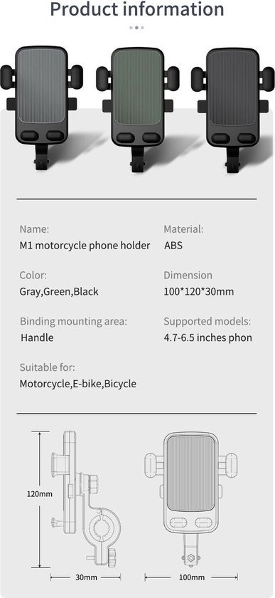 Support de téléphone de vélo LB-505 Rotation à 360 ° Support de téléphone  de moto