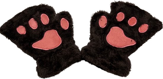 Jolis gants sans doigts rembourrés doux - Griffe d'ours - Griffe de chat - Chats - Ours - Hiver - Rembourré - Doux - Gant