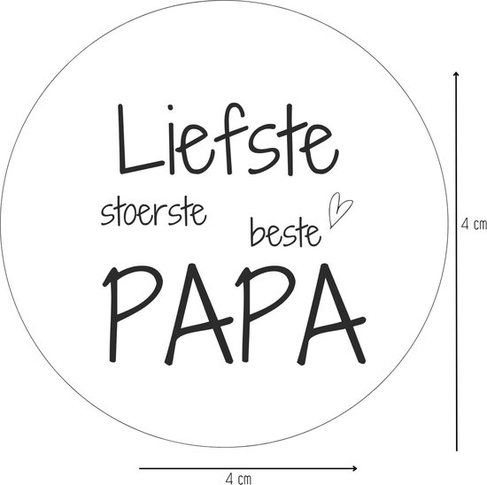 Autocollant cadeau Vaderdag 25 x mon papa est le meilleur - feuille d'or -  autocollant