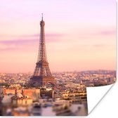 Poster Parijs - Eiffeltoren - Lucht - 100x100 cm XXL