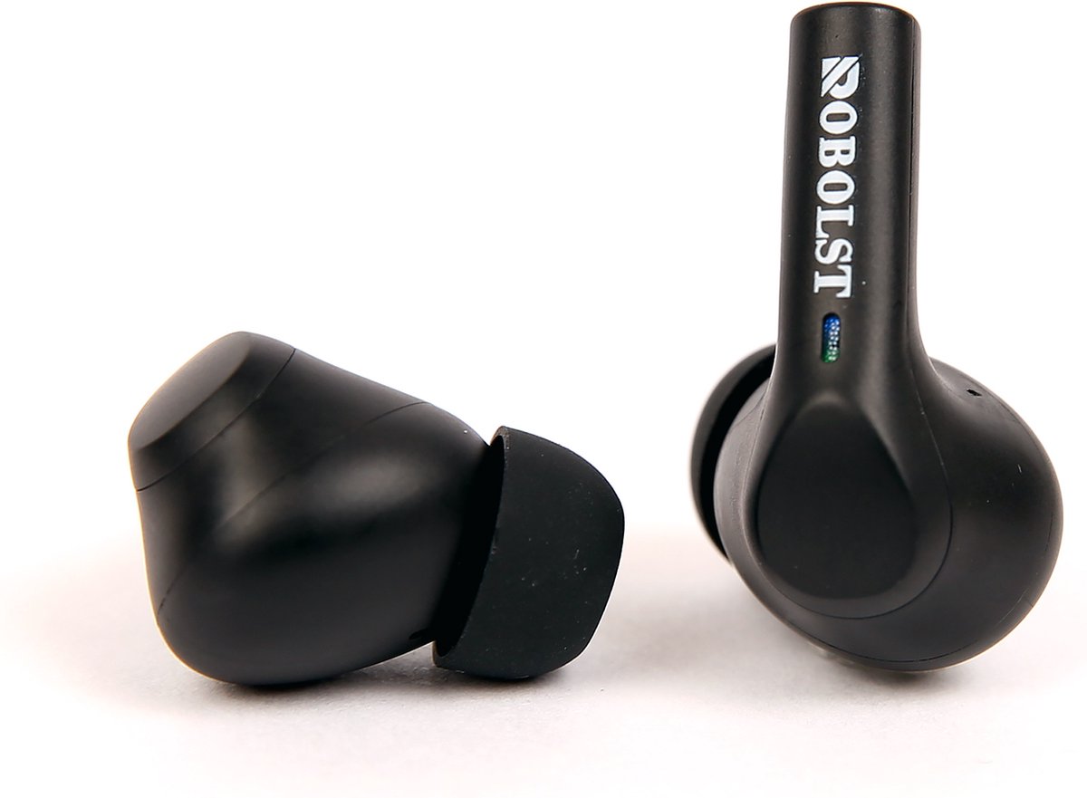 ROBOLST Draadloze Bluetooth Oordopjes – Earpods Pro Draadloos – Sport Oortjes – Noise Canceling – Earbuds – Zwart