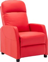 Fauteuil rood kunstleer