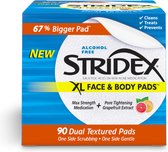 Stridex Acne Pads XL for Face and Body  - Alcohol Free 90 stuks