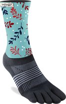 Injinji Women's Trail Midweight Crew - Zwart/Groen - 40-45