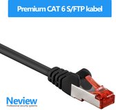 Neview - 10 meter - Cat 6 S/FTP netwerkkabel / Internetkabel - Zwart - Dubbele afscherming