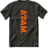 A'Dam Amsterdam T-Shirt | Souvenirs Holland Kleding | Dames / Heren / Unisex Koningsdag shirt | Grappig Nederland Fiets Land Cadeau | - Donker Grijs - M