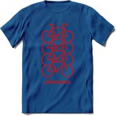 Amsterdam Fiets Stad T-Shirt | Souvenirs Holland Kleding | Dames / Heren / Unisex Koningsdag shirt | Grappig Nederland Fiets Land Cadeau | - Donker Blauw - 3XL