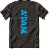 A'Dam Amsterdam T-Shirt | Souvenirs Holland Kleding | Dames / Heren / Unisex Koningsdag shirt | Grappig Nederland Fiets Land Cadeau | - Donker Grijs - S