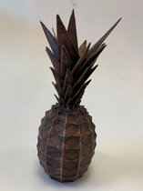 Ananas - decoratief beeld - pineapple - 21cm - woondecoratie - cadeau - koper