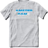 Amsterdam T-Shirt | Souvenirs Holland Kleding | Dames / Heren / Unisex Koningsdag shirt | Grappig Nederland Fiets Land Cadeau | - Licht Grijs - Gemaleerd - XL