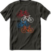 Amsterdam Bike City T-Shirt | Souvenirs Holland Kleding | Dames / Heren / Unisex Koningsdag shirt | Grappig Nederland Fiets Land Cadeau | - Donker Grijs - XXL