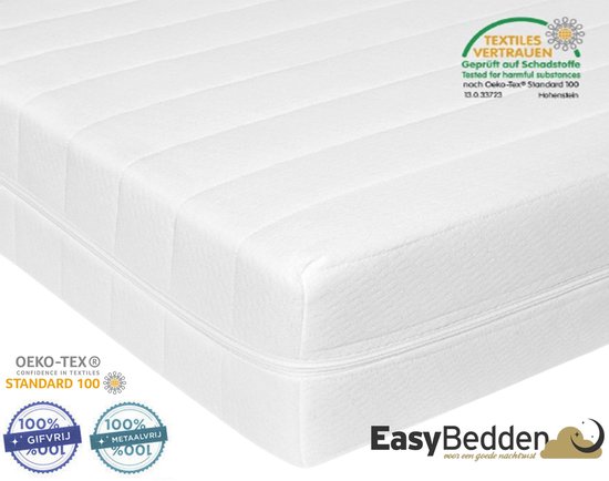 EasyBedden® koudschuim HR45 matras 160x220 14 cm – Luxe uitvoering - Premium tijk - ACTIE - 100% veilig product