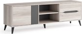 Luxiqo® TV Meubel - Modern TV Meubel - Opbergkast met Deur & Lades - TV Meubel Opbergplanken - 160 x 40 x 52 cm - Eiken