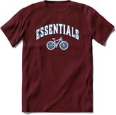 Bike EssentialsT-Shirt | Souvenirs Holland Kleding | Dames / Heren / Unisex Koningsdag shirt | Grappig Nederland Fiets Land Cadeau | - Burgundy - L