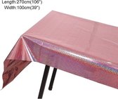 Glitter Tafelkleed - Wegwerp Party Glitter Tafelkleed - Herbruikbaar - Rechthoekig - 270x100cm - Waterdicht - Feestversiering - Verjaardag - Babyshower - Kinderfeest - Roze