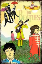 Signs-USA - Muziek wandbord - metaal - The Beatles - Yellow-Submarine - 20 x 30 cm