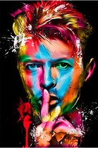 Signs-USA - Muziek wandbord - metaal - David Bowie - Colors - 20 x 30 cm