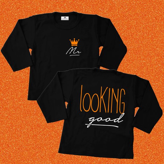 Shirt met tekst-Koningsdag-Mr looking good-Maat 122/128