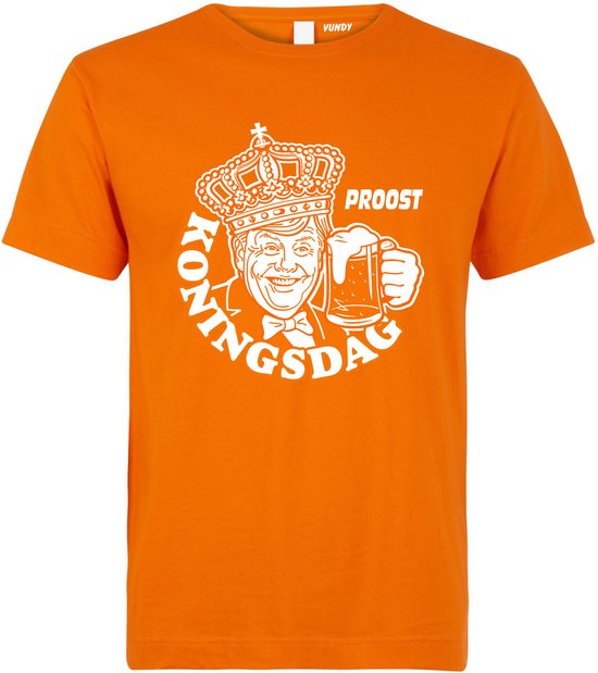 T-shirt Foto Willy proost | Koningsdag kleding | Oranje shirt heren | Oranje | maat S