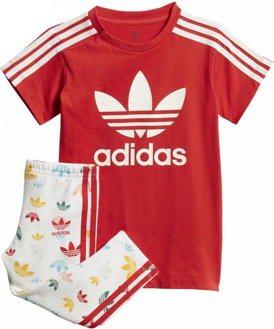 adidas Originals Tee Dress Set Trainingspak set Kinderen rood 12/18 mois