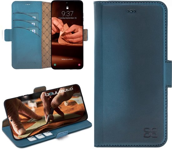 rundvlees Verstikken Direct Bouletta Samsung Galaxy S22 Ultra leder BookCase hoesje - Midnight Blue |  bol.com