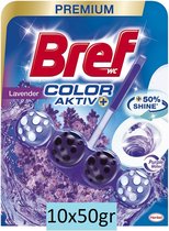 Bref - Bloc Toilette - Color Aktiv - Lavande - 10 x 50 gr - Value pack