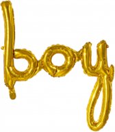 Folieballon ' Boy ' - Goud - Folie / Kunststof - 60 cm - Ballonnen - Ballon - Feest - Jongen - Geboorte