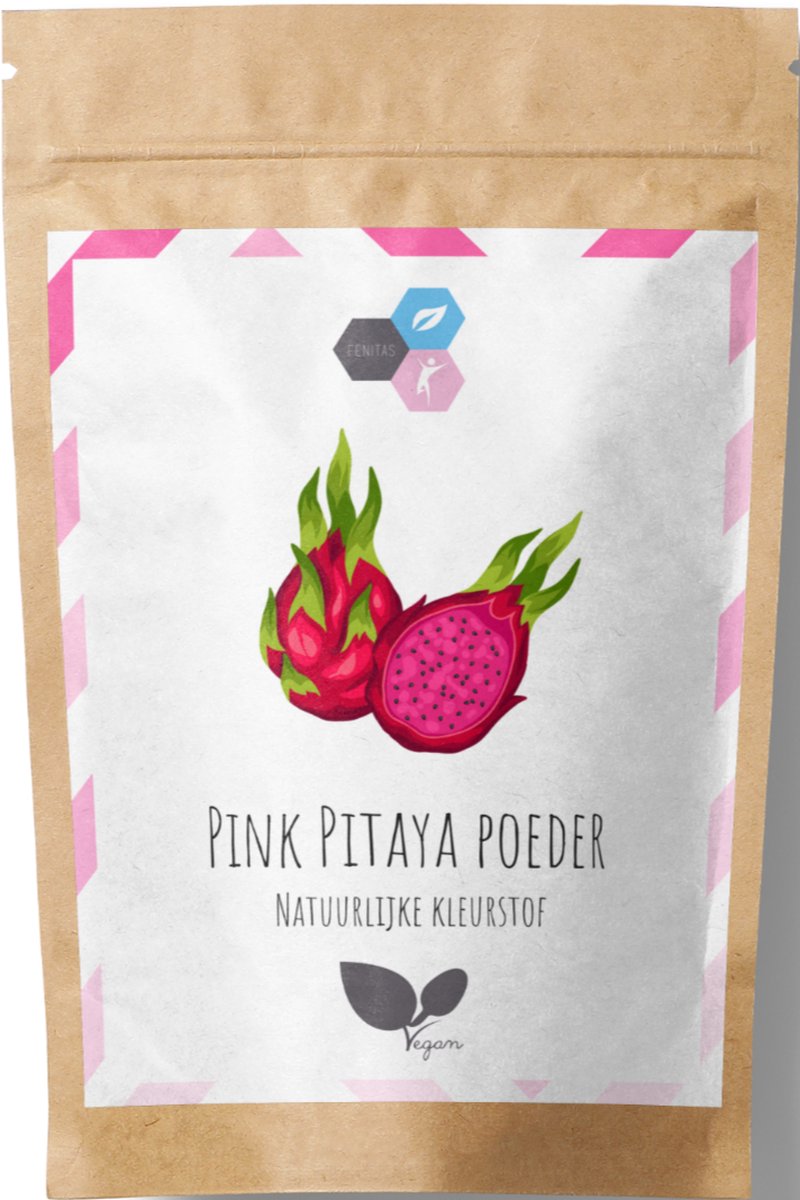 Pink Pitaya poeder - Fenitas - Natuurlijke kleurstof - Fenitas