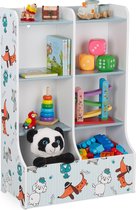 Relaxdays speelgoedkast - kinderkast speelgoed - opbergkast kinderkamer - kinderboekenkast