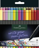Faber-Castell fineliner - Grip - 0,4mm - etui 30 stuks - pastel+neon+basic - FC-151630