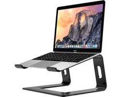 Laptopstandaard – Laptopstand – Laptophouder – Laptop Steun – Bureau - Statief – Laptopverhoger – Laptoprek - Macbook Air Pro Standaard – Aluminium LB-562 – Zwart
