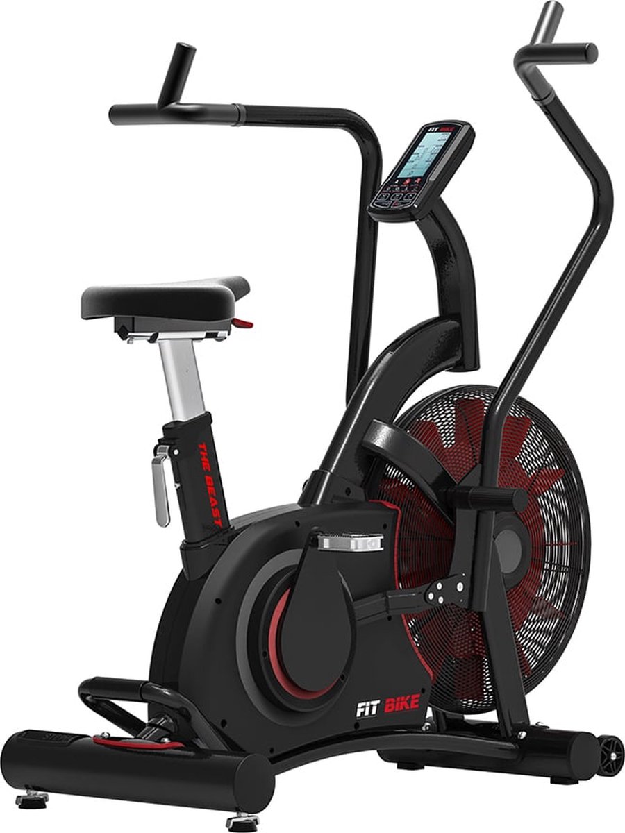 FitBike The Beast Airbike HIIT Trainer 7 Trainingsprogramma s Ergonomische. bol