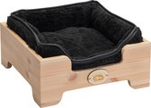 Lovely Nights Wood Collection Natural box Black Pillow 40x40x15