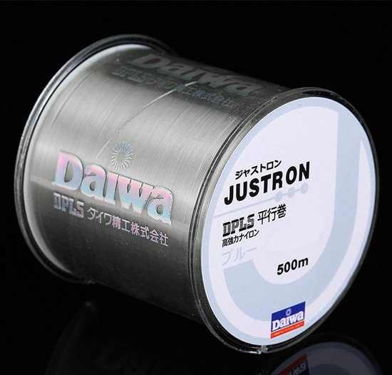 Vislijn Daiwa Justron nylon 500m Wit 0.40mm Nylon Draad Extra Sterk 15.5kg - Visdraad voor Zoetwater en Zoutwater