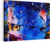 Artaza Canvas Schilderij Abstracte Kunst - Verschillende Kleuren - 120x80 - Groot - Foto Op Canvas - Wanddecoratie Woonkamer