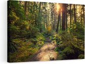 Artaza - Peinture Sur Toile - Sentier Dans La Forêt - 90x60 - Photo Sur Toile - Impression Sur Toile