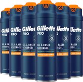 Gillette Pro - Scheergel - Verkoelt De Huid - Voordeelverpakking 6 x 200ml